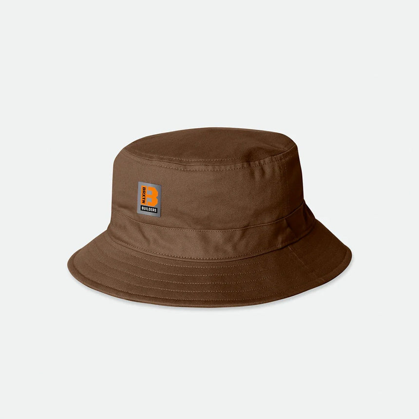 BRIXTON Builders Reversible Bucket Hat - Bison/Burnt Red