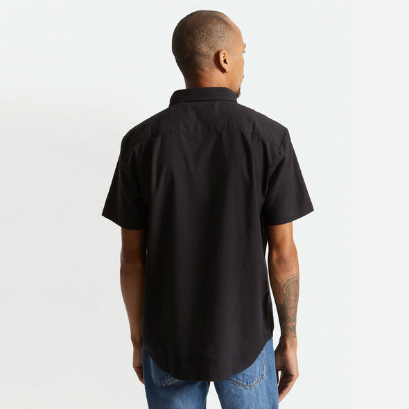 BRIXTON Charter Oxford Short Sleeve Shirt - Black