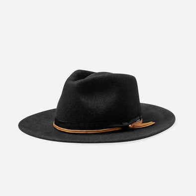 BRIXTON Dayton Convertible Brim Rancher Hat - Black Worn Wash