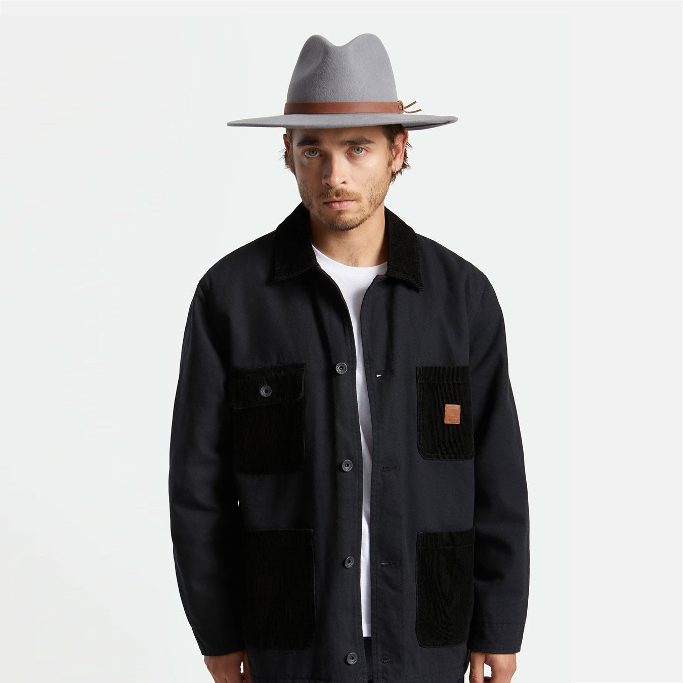 BRIXTON Field Proper Hat - Grey
