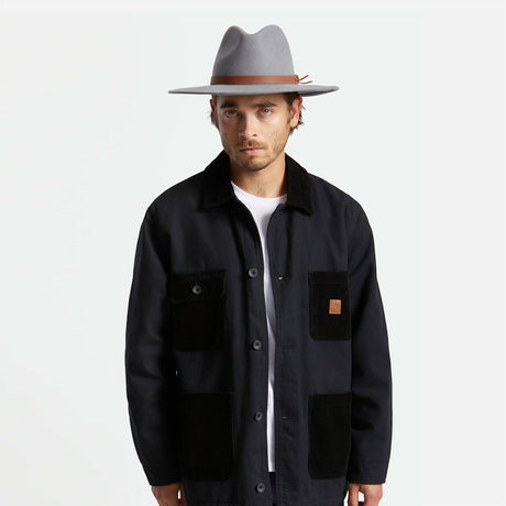 BRIXTON Field Proper Hat - Grey