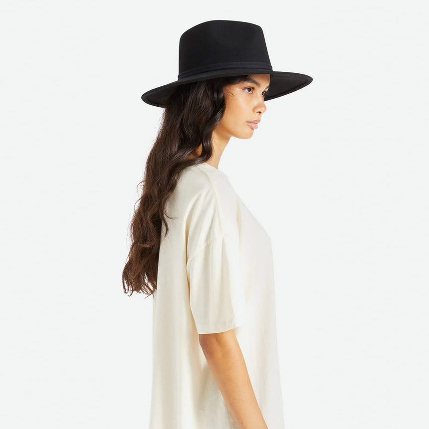 BRIXTON Joanna Felt Packable Hat - Black