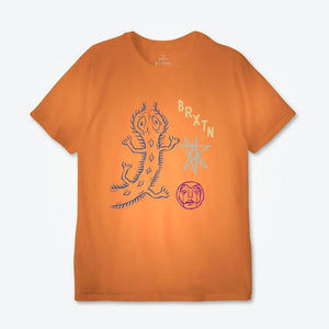 BRIXTON Lanark Relaxed Tee - Paradise Orange Garment Dye