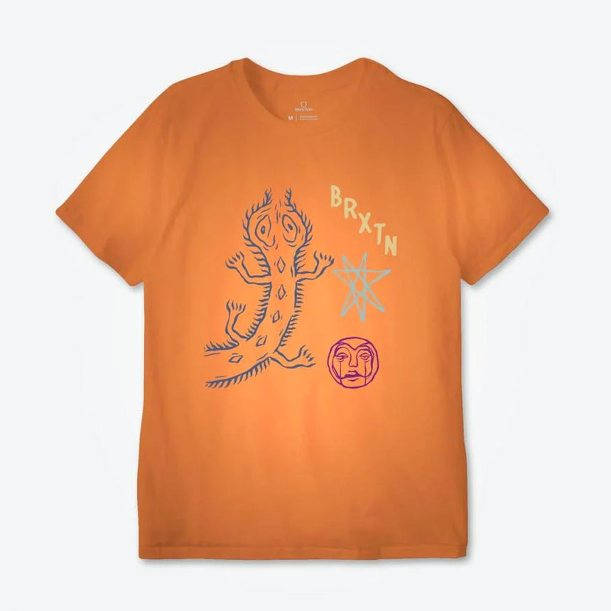 BRIXTON Lanark Relaxed Tee - Paradise Orange Garment Dye