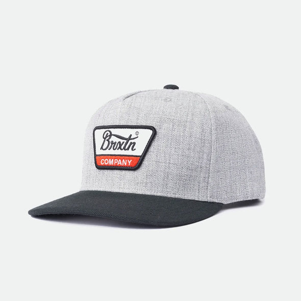 BRIXTON Linwood C MP Snapback Cap - Heather Grey/Black