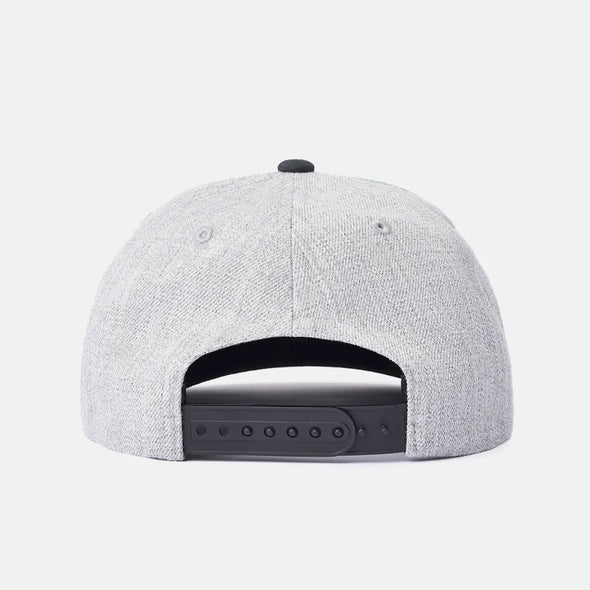 BRIXTON Linwood C MP Snapback Cap - Heather Grey/Black