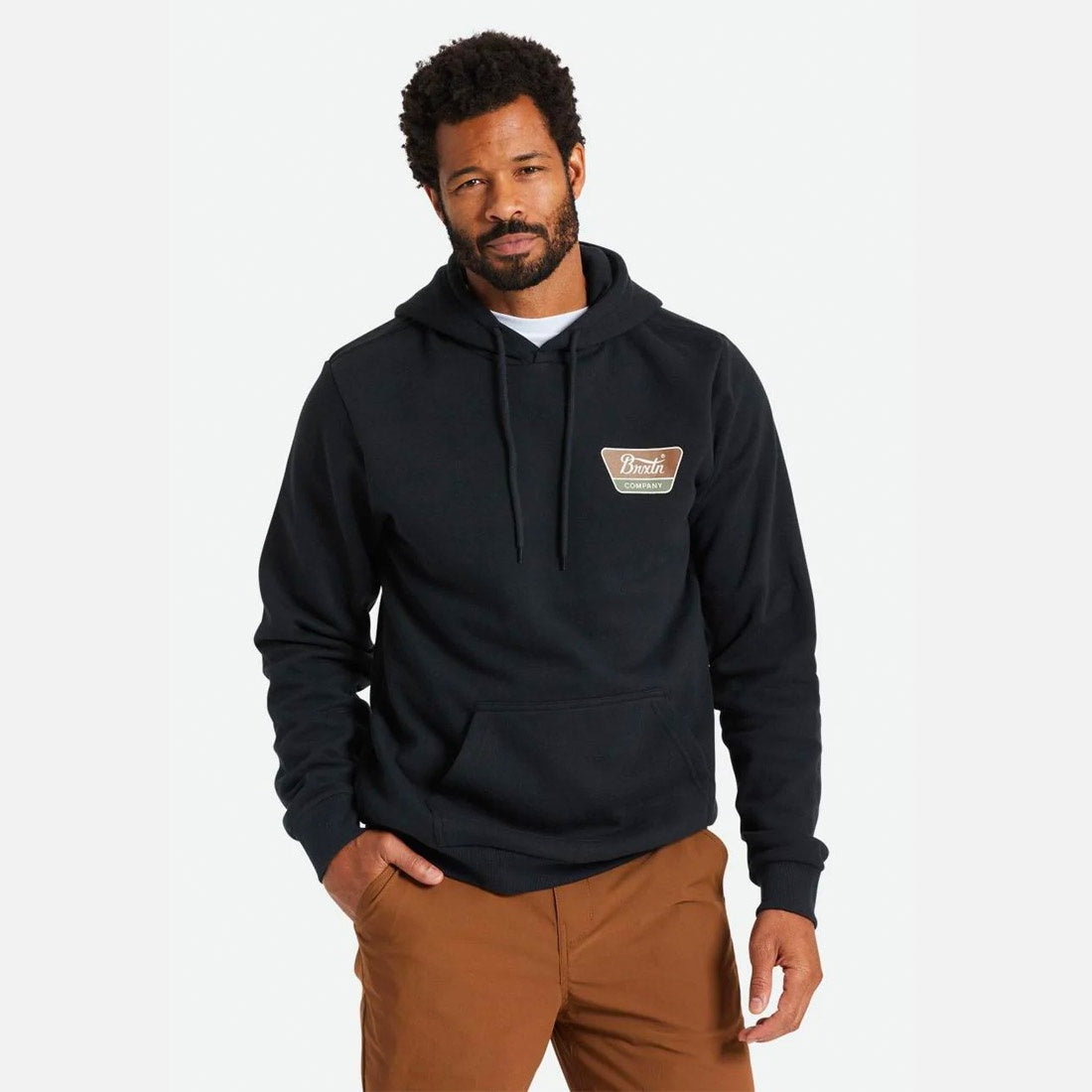 BRIXTON Linwood Hood Black/Bison – Quest Store