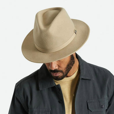 BRIXTON Messer Packable Fedora - Sand