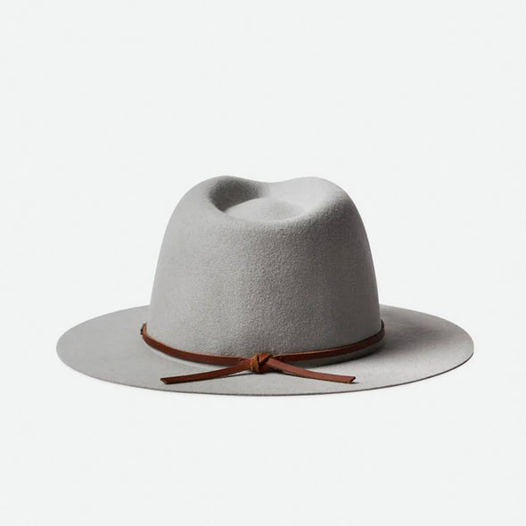 BRIXTON Wesley Packable Fedora - Mineral Grey