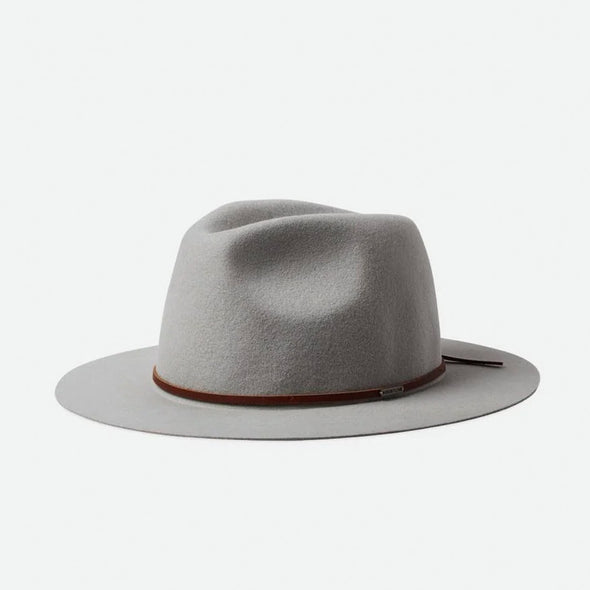 BRIXTON Wesley Packable Fedora - Mineral Grey