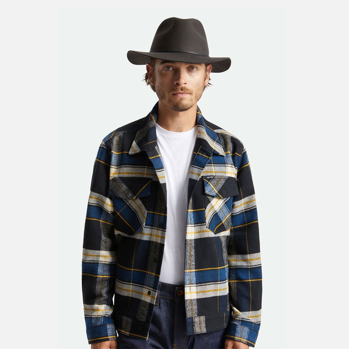 BRIXTON Wesley Packable Fedora - Washed Black