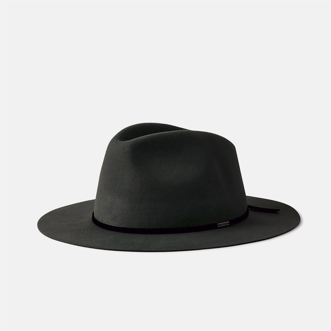 BRIXTON Wesley Packable Fedora Washed Black