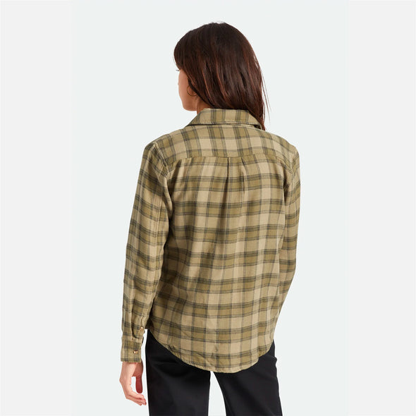 BRIXTON Women's Bowery Soft Weave Flannel - Military Olive