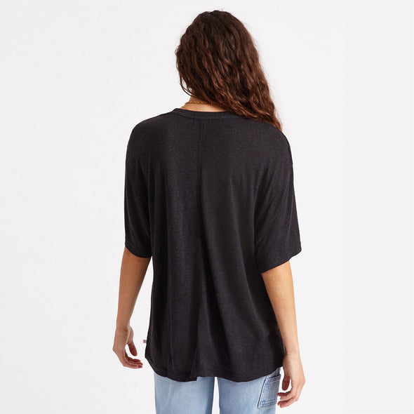 BRIXTON Women's Montauk Oversized Tee - Black