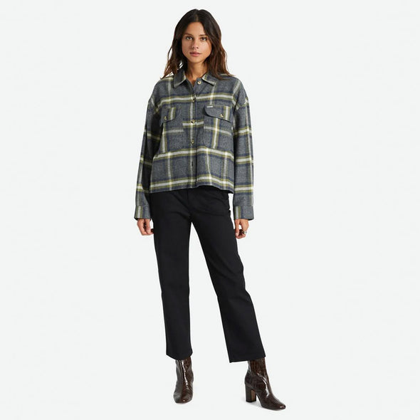 BRIXTON Women's Bowery Flannel - Washed Navy