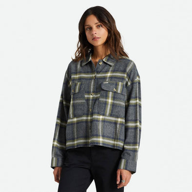 BRIXTON Women's Bowery Flannel - Washed Navy