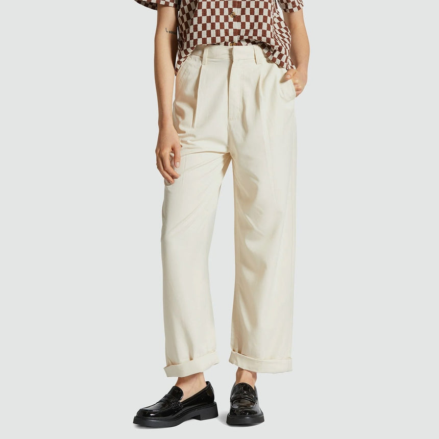 BRIXTON Women's Victory Trouser Pant - White Smoke