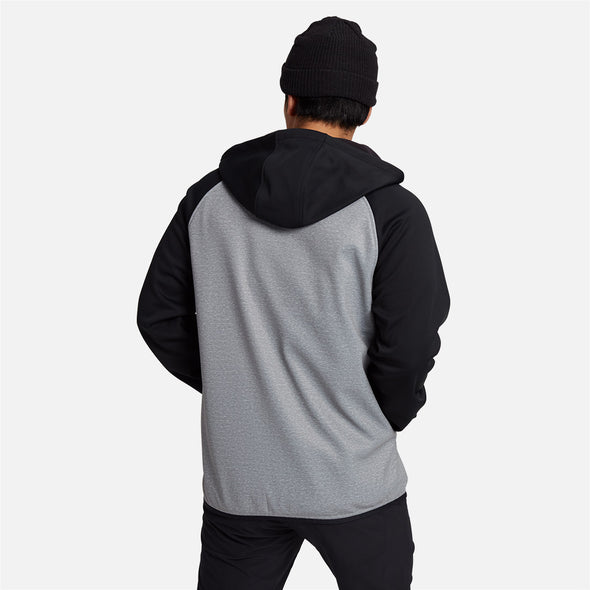 BURTON Crown Weatherproof Full Zip Hood - Gray Heather/True Black