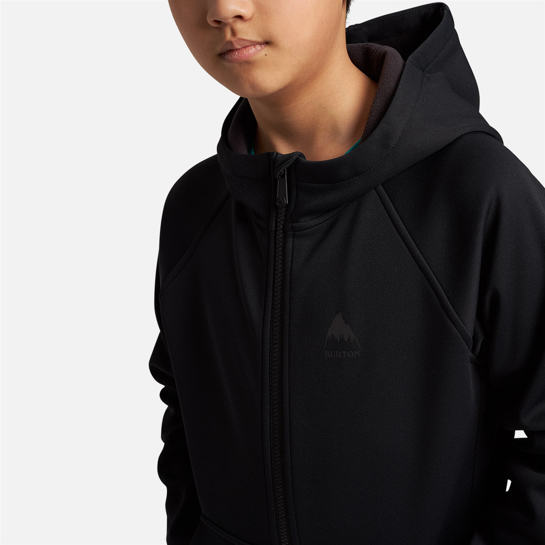 BURTON Kids' Crown Weatherproof Full Zip Hood - True Black