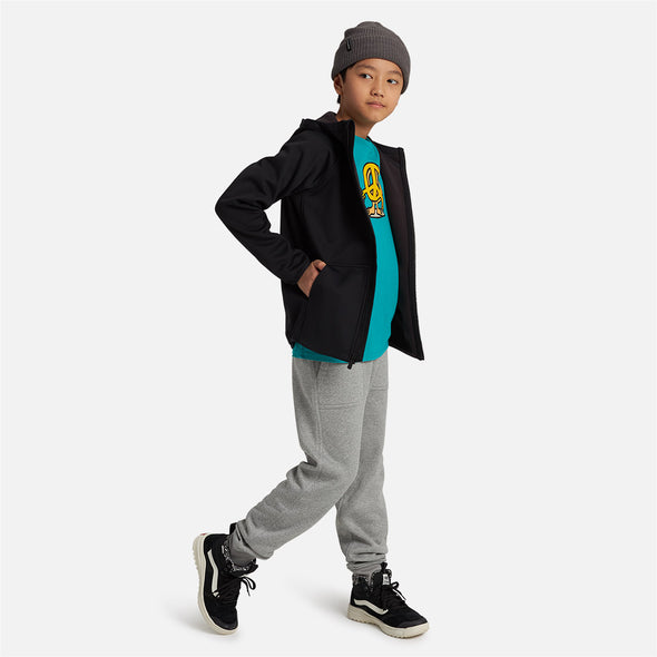 BURTON Kids' Crown Weatherproof Full Zip Hood - True Black