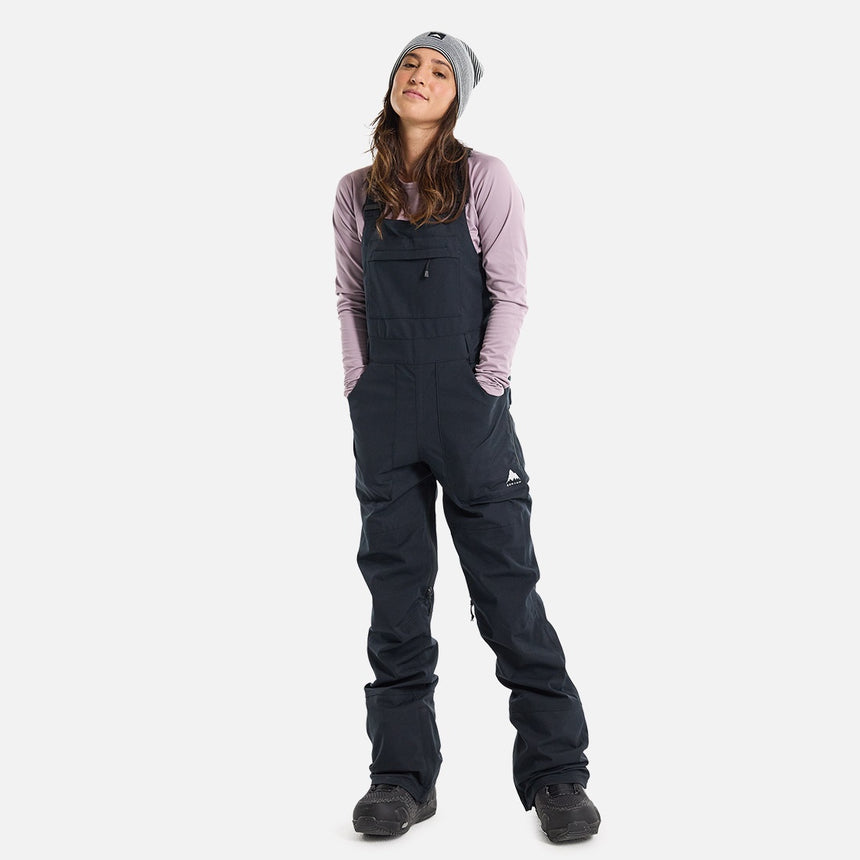 BURTON Women's Avalon Bib Pant Short 2025 - True Black