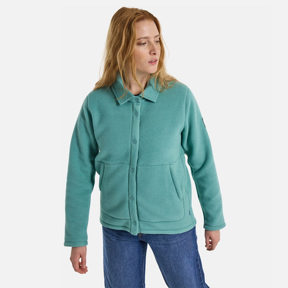BURTON Women's Cinder Fleece Shirt - Rock Lichen