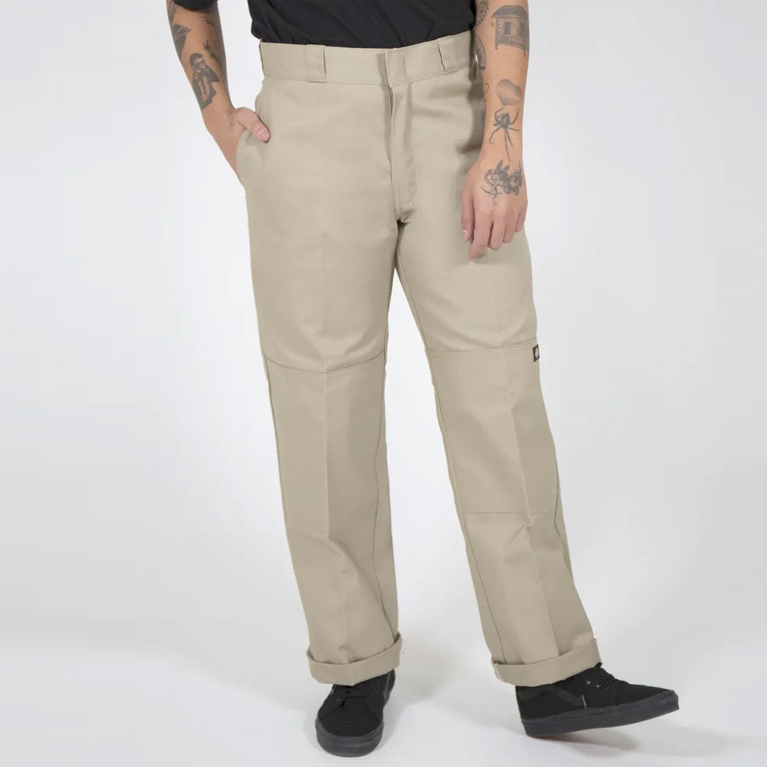 Dickies Loose Fit Double Knee Work Pants Khaki – Gardena Department Store