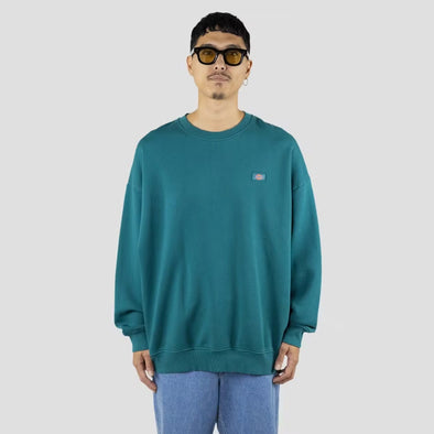 DICKIES Classic Label Washed Crew - Dark Lincoln Green