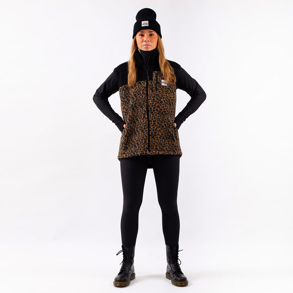 EIVY Women's Lumberjackie Sherpa Vest - Leopard