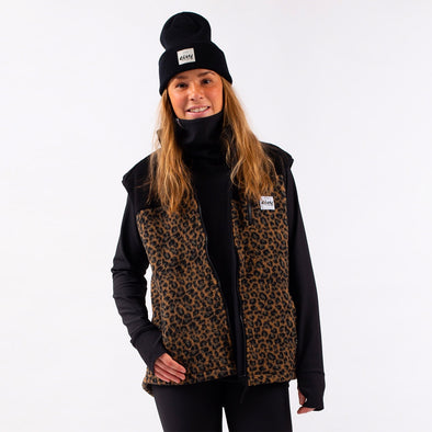 EIVY Women's Lumberjackie Sherpa Vest - Leopard