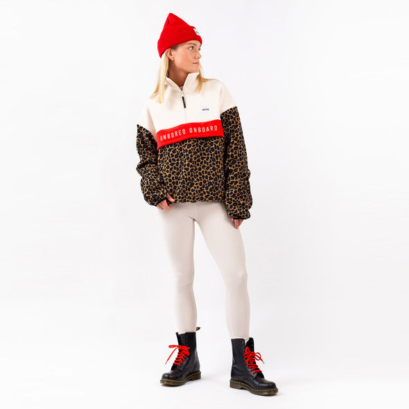 EIVY Women's Ball Fleece - Offwhite/Leopard