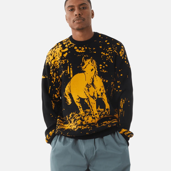 HUF #5 Horse Crewneck Sweater - Black