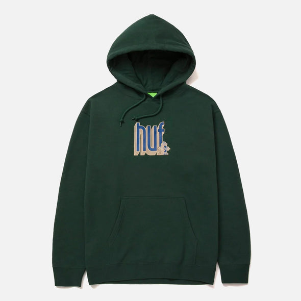 HUF Bookend Pullover Hood - Forest Green