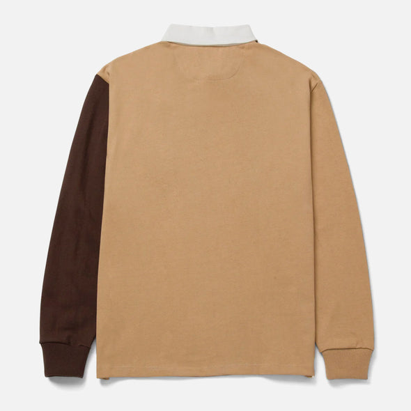 HUF Mixed Up Long Sleeve Knit Polo - Khaki