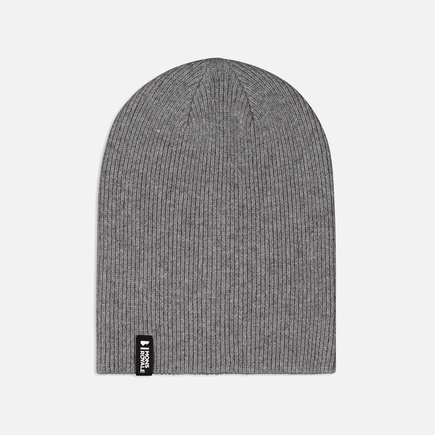 MONS ROYALE Chunky Logger Merino Beanie - Charcoal Marle