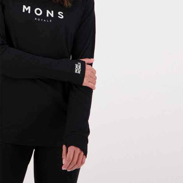 MONS ROYALE Women's Yotei Classic Long Sleeve - Black