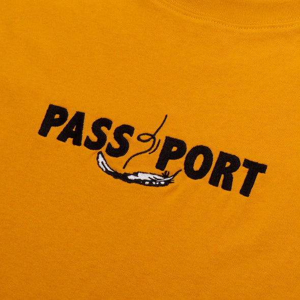 PASSPORT Featherweight Embroidery Tee - Gold