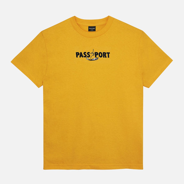 PASSPORT Featherweight Embroidery Tee - Gold