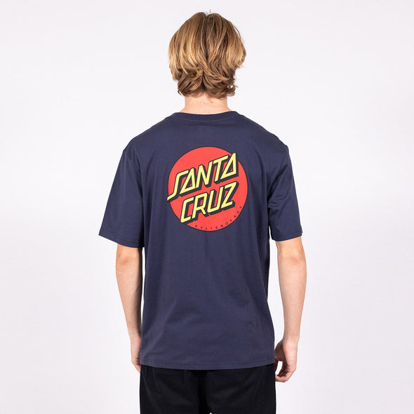 SANTA CRUZ Classic Dot Chest Tee - Navy