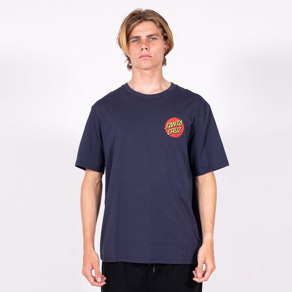 SANTA CRUZ Classic Dot Chest Tee - Navy
