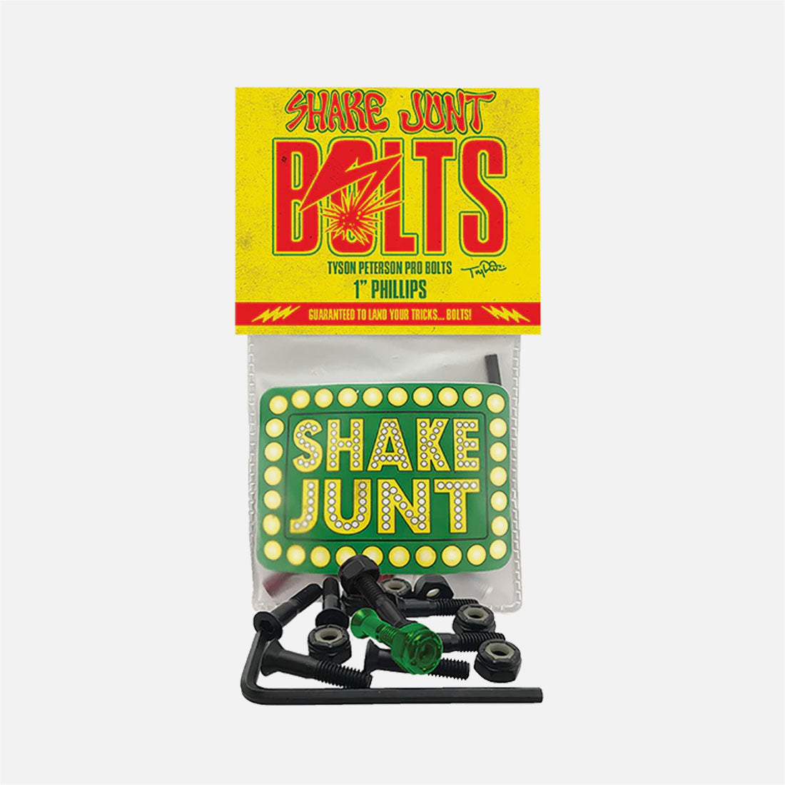SHAKE JUNT Tyson Peterson Pro Phillips Hardware 1" - Green/Black