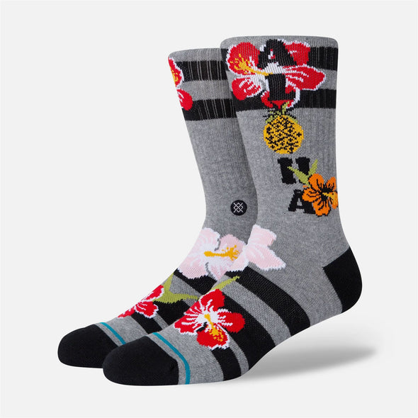 STANCE Aloha Hibiscus Sock - Heather Grey