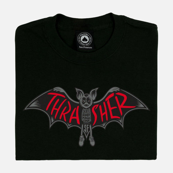 THRASHER Bat Tee - Black