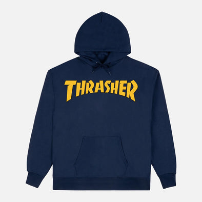 THRASHER Cover Logo Hood - Navy