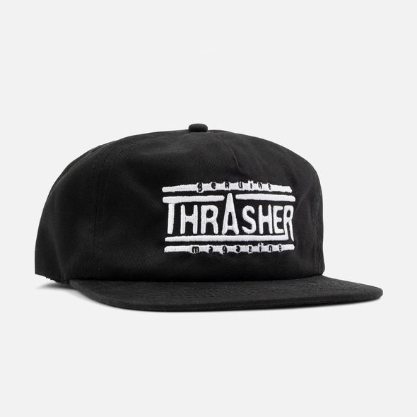 THRASHER Genuine Logo Snapback Cap - Black