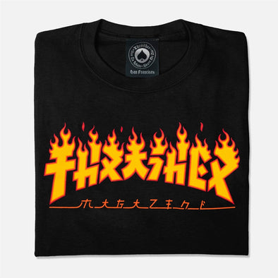 THRASHER Godzilla Flame Tee - Black