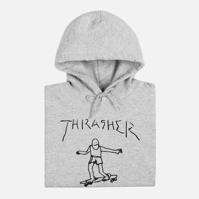 THRASHER Gonz Logo Hood - Grey/Black