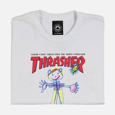 THRASHER Kid Cover Tee - White