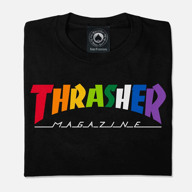 THRASHER Rainbow Mag Tee - Black