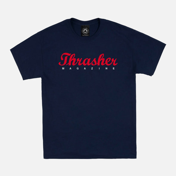 THRASHER Script Tee - Navy